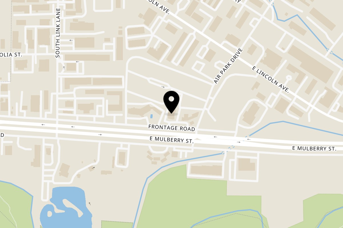 Map showing the location of Charco Broiler on 1716 E Mulberry St in Fort Collins